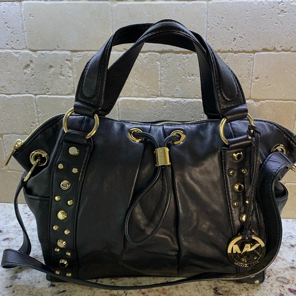 Michael Kors Ludlow Studded black leather satchel - Picture 2 of 14